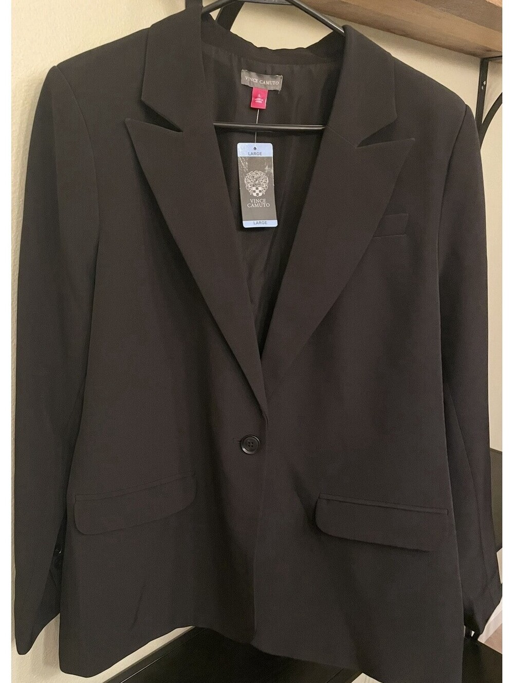Vince Camuto Women's Black Tailored Jacket Suit Coat Size Large